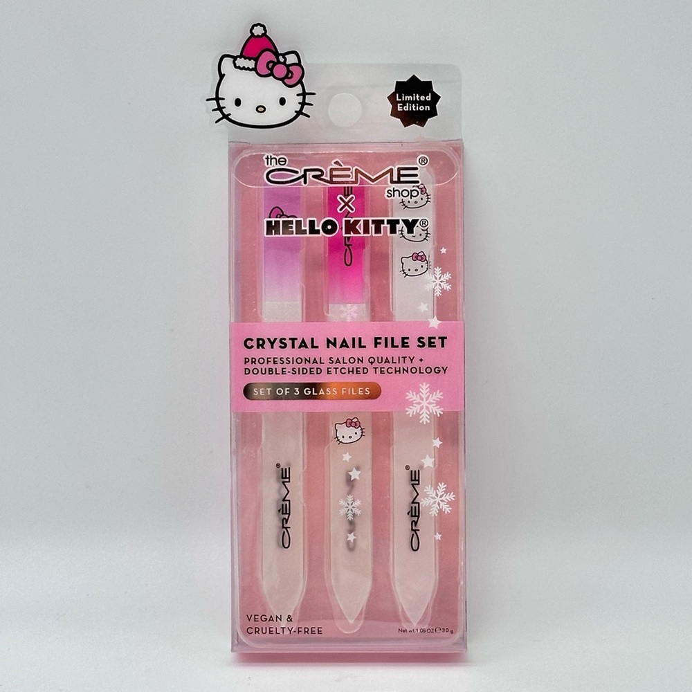 Sanrio Hello Kitty Crystal Nail File Set of 3 Glass Files (pink)